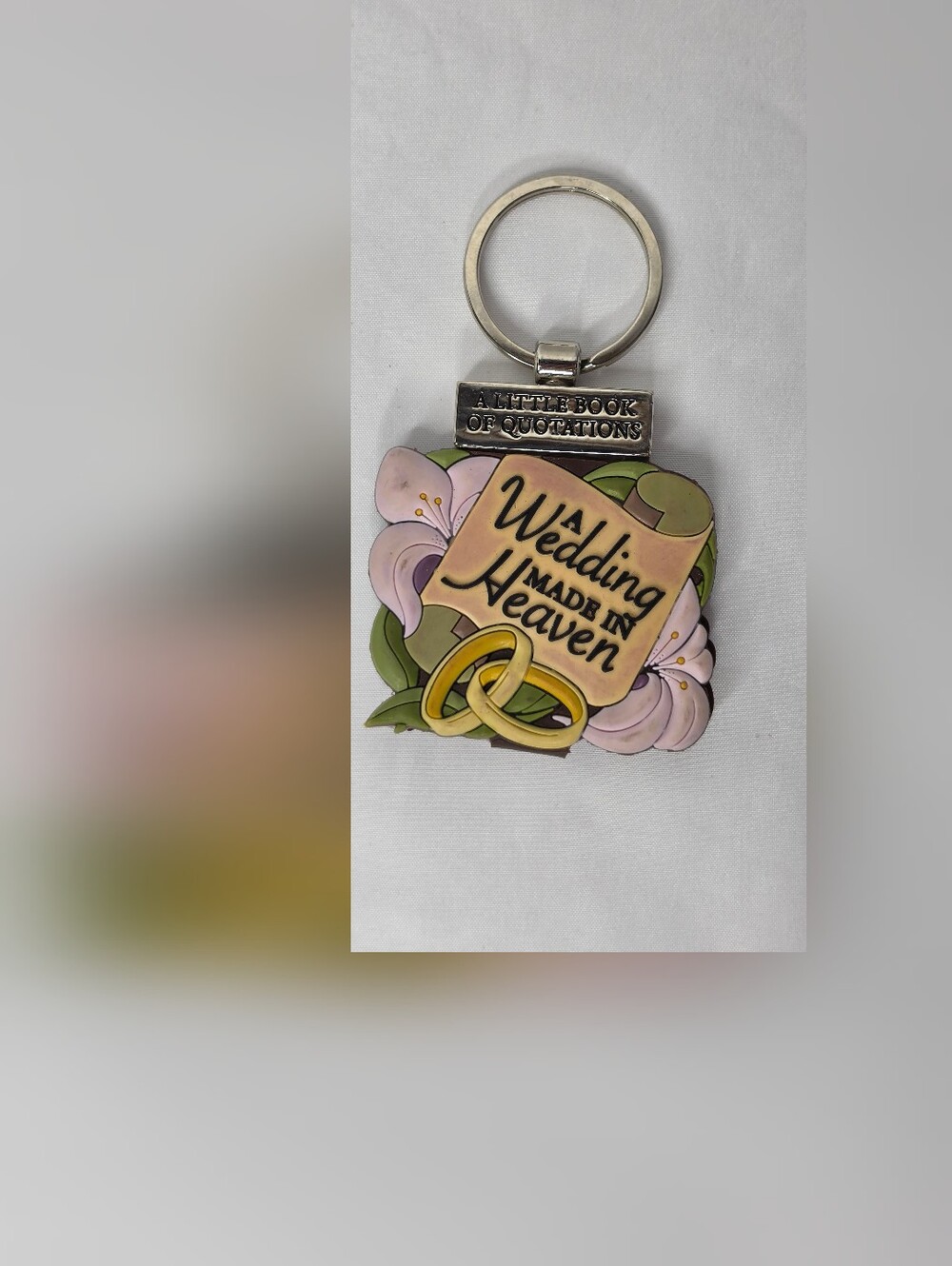 History & Heraldry Mini Quotation Book Keychain Wedding Made In Heaven Novelty